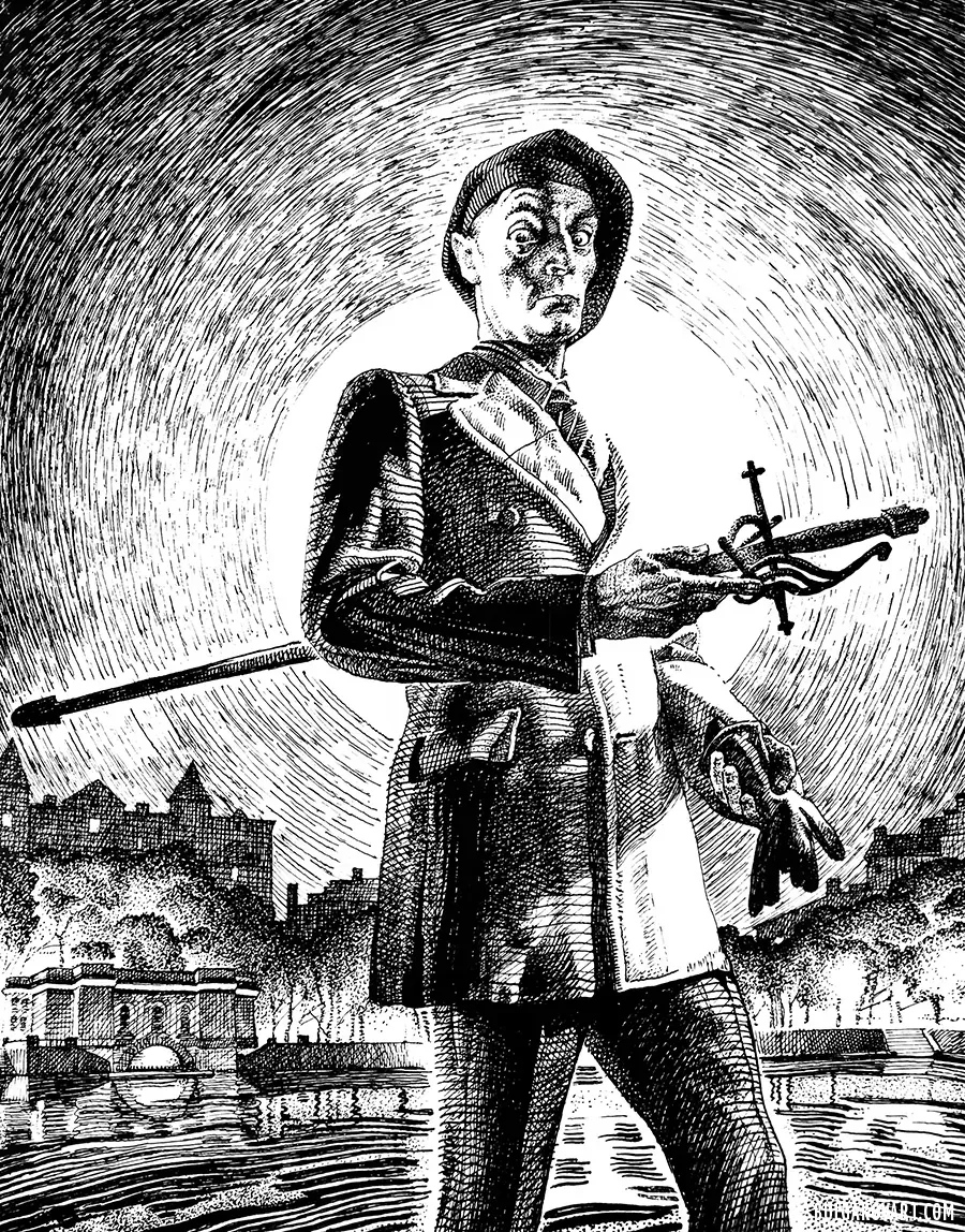 Воланд со шпагой в лунном свете | Михаил Булгаков, «Мастер и Маргарита»