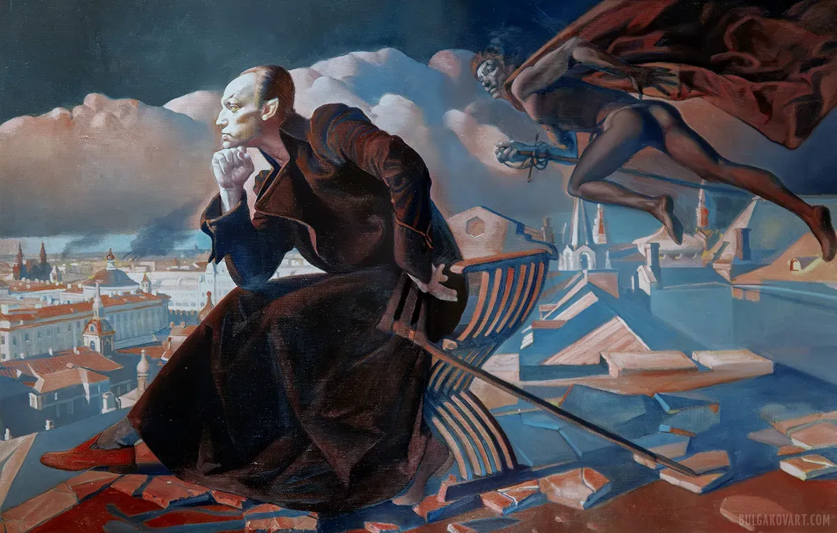 Воланд и летящий демон | Михаил Булгаков, «Мастер и Маргарита»